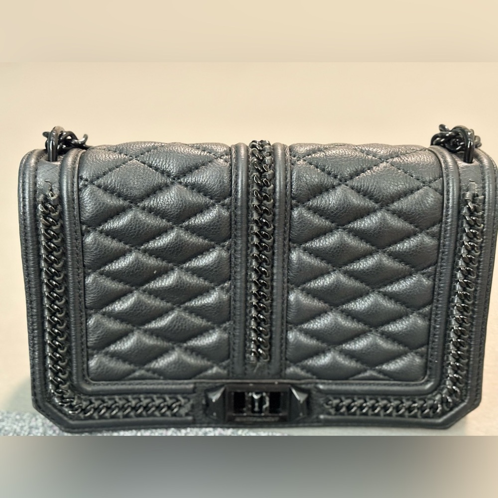 RARE Rebecca Minkoff Black Hardware Love Crossbody